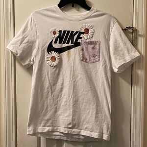 Nike Kids White T-Shirt with Floral Graphic